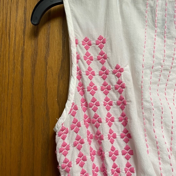 AREA White and Pink EmbroideredSleeveless Dress Size S - Picture 16 of 16